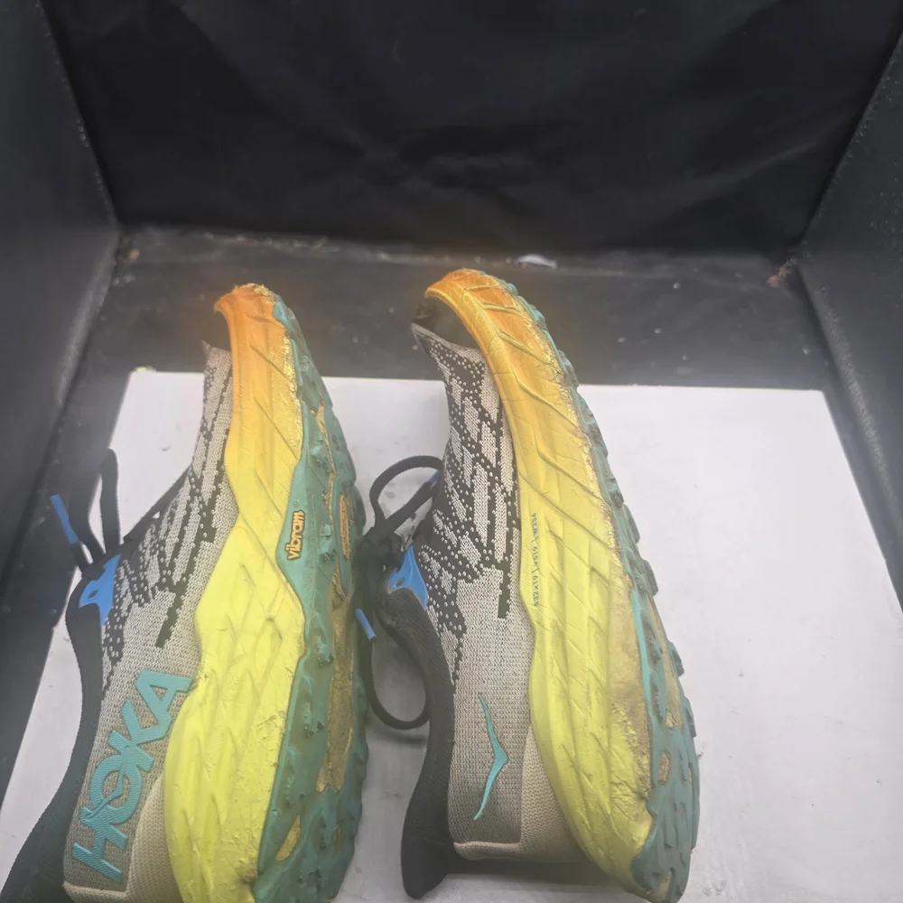 Hoka Black‎ and Yellow Shoes